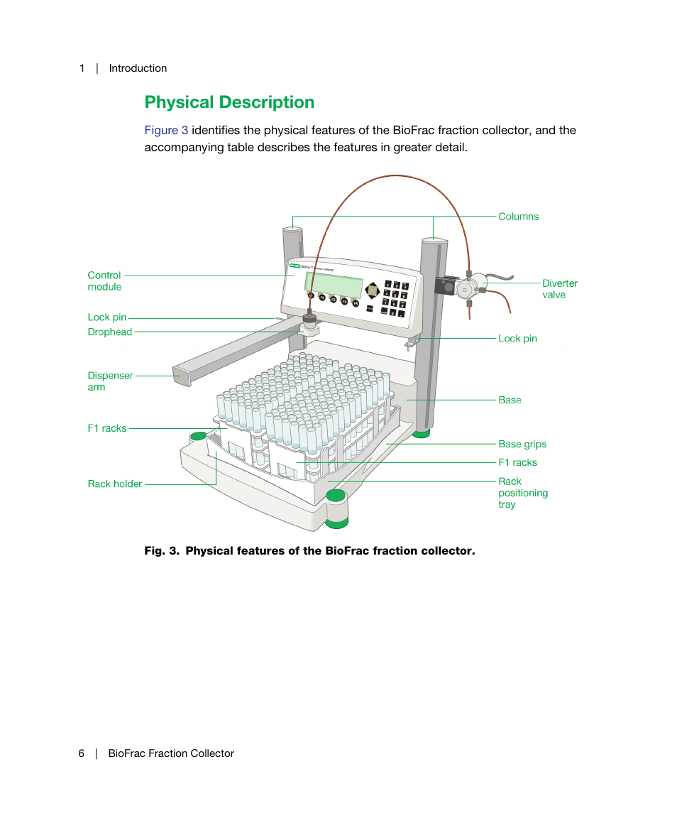 Physical description | Bio-Rad BioFrac™ Fraction Collector User Manual | Page 14 / 106
