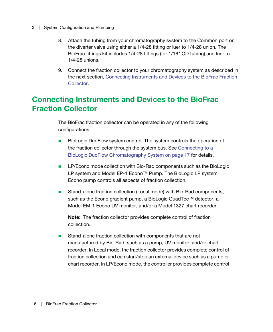 Bio-Rad BioFrac™ Fraction Collector User Manual | Page 24 / 106