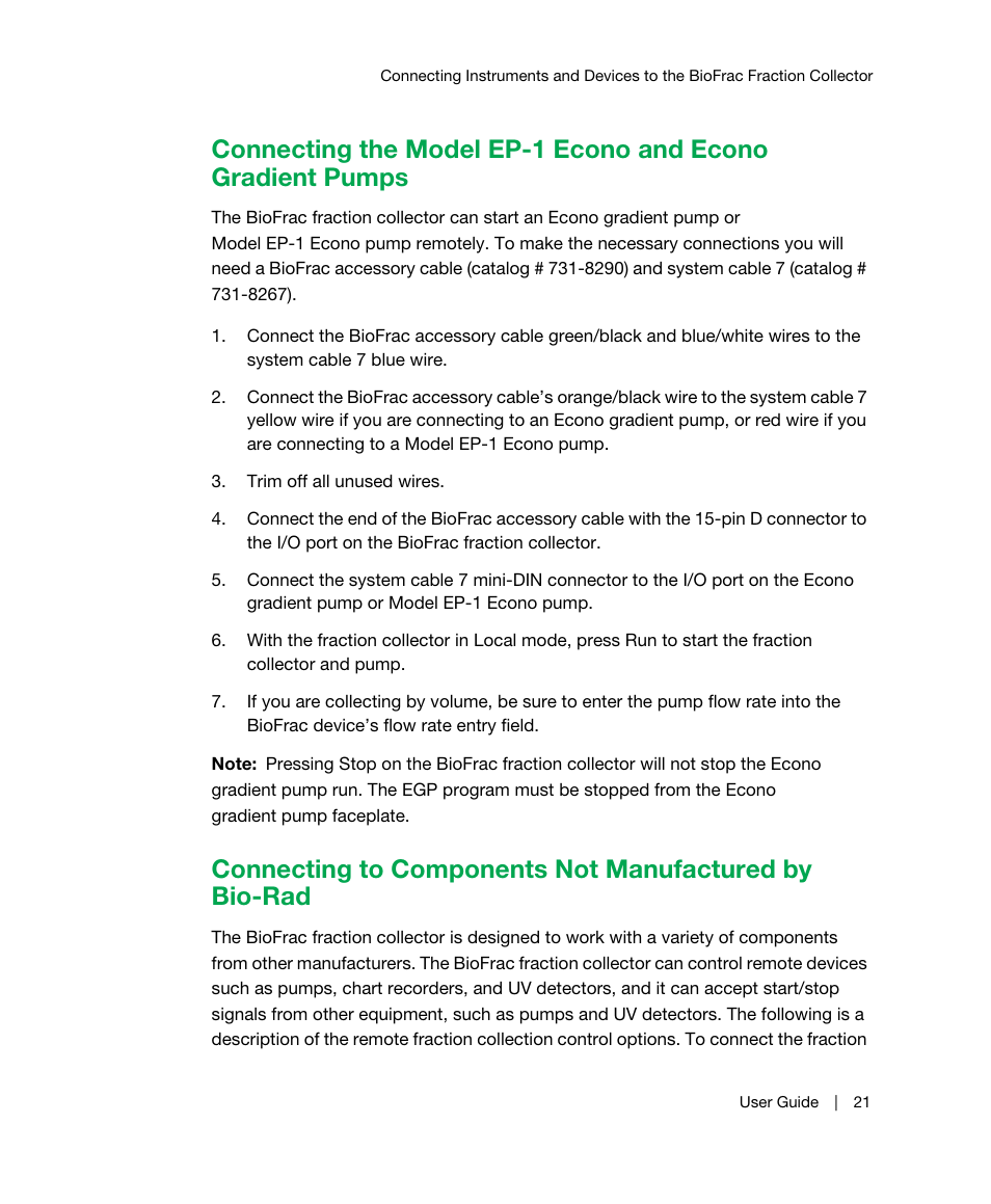 Bio-Rad BioFrac™ Fraction Collector User Manual | Page 29 / 106