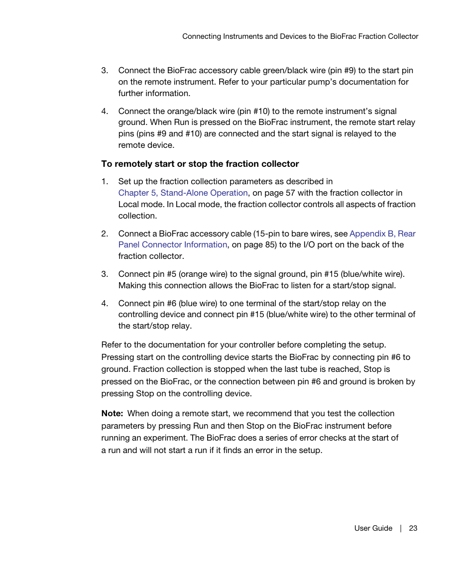 Bio-Rad BioFrac™ Fraction Collector User Manual | Page 31 / 106