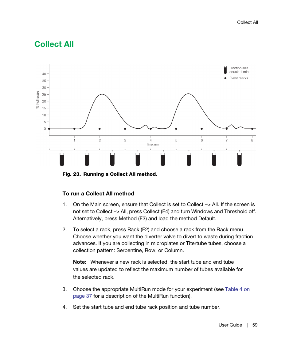 Collect all | Bio-Rad BioFrac™ Fraction Collector User Manual | Page 67 / 106