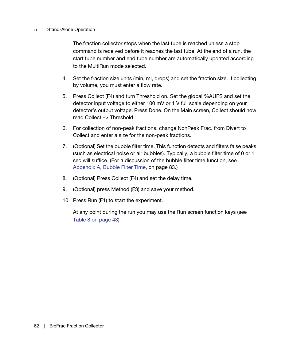 Bio-Rad BioFrac™ Fraction Collector User Manual | Page 70 / 106