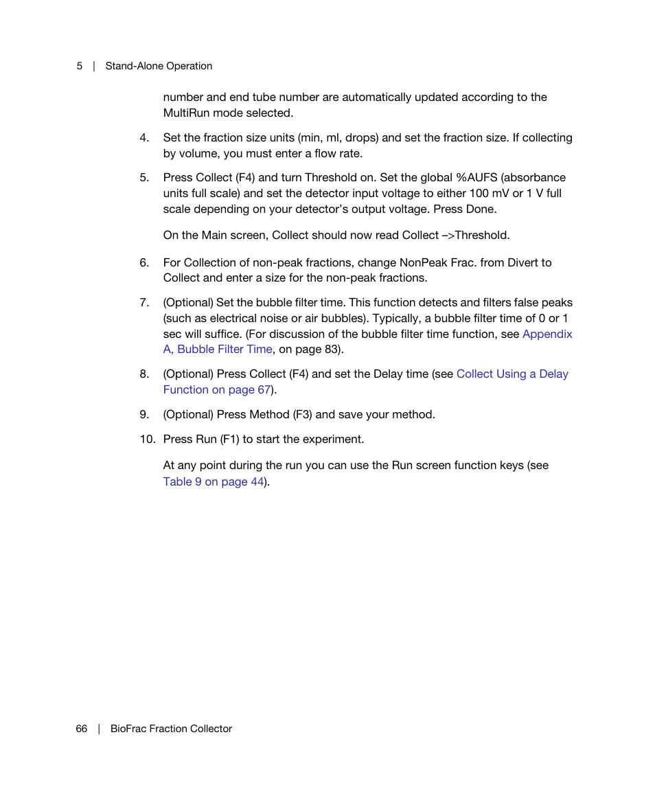 Bio-Rad BioFrac™ Fraction Collector User Manual | Page 74 / 106