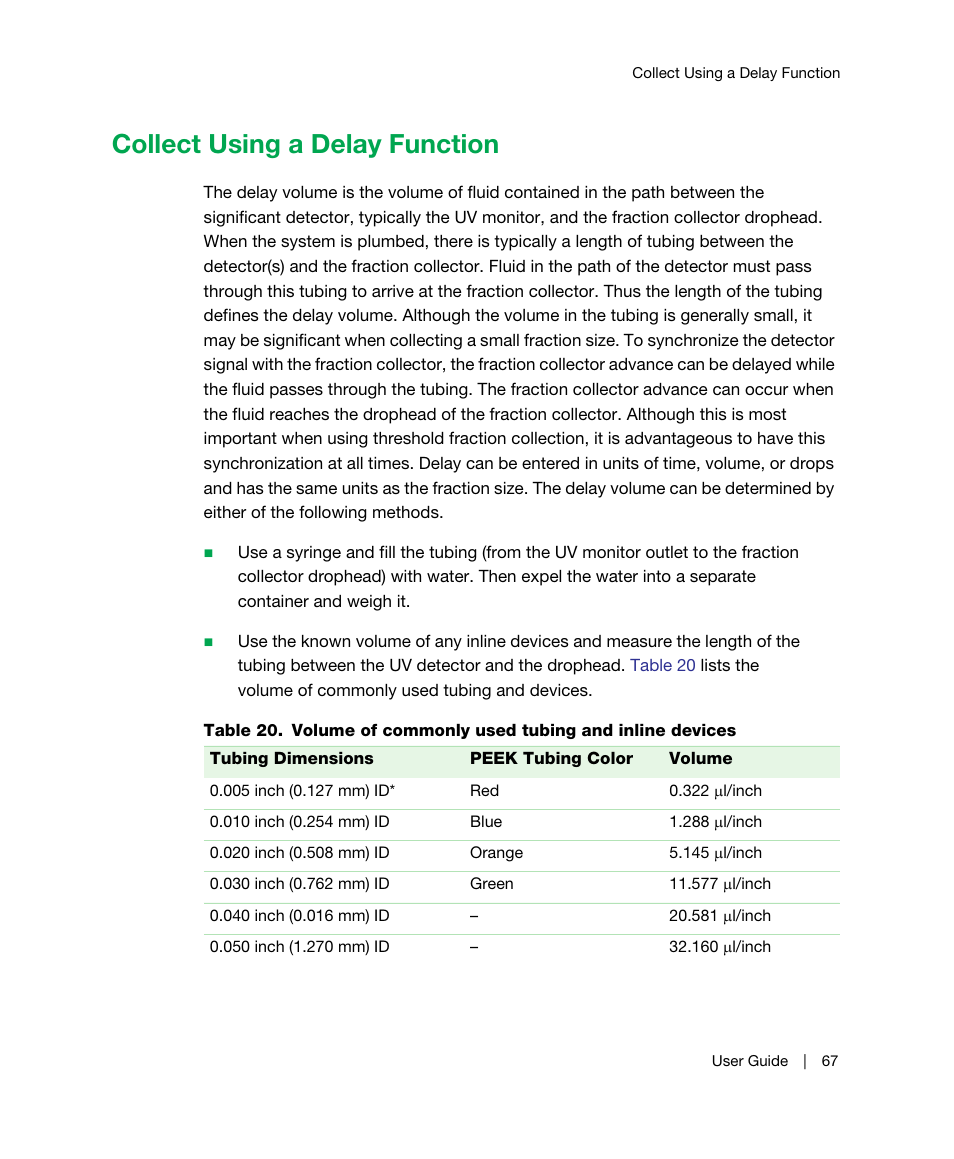 Collect using a delay function, Delay volume (see, Collect using a delay | Bio-Rad BioFrac™ Fraction Collector User Manual | Page 75 / 106
