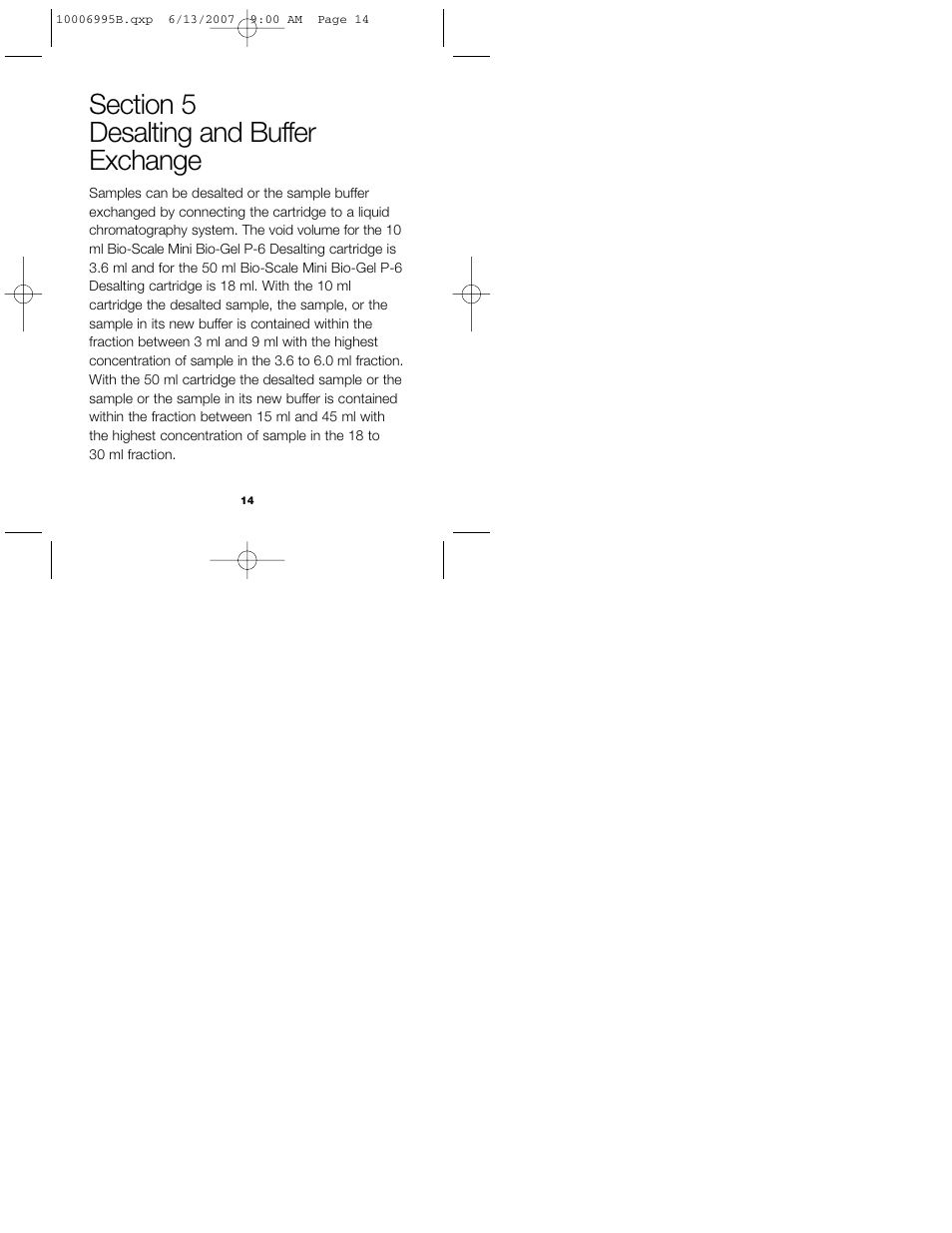 Bio-Rad Bio-Scale™ Mini Bio-Gel® P-6 Desalting Cartridges User Manual | Page 18 / 25