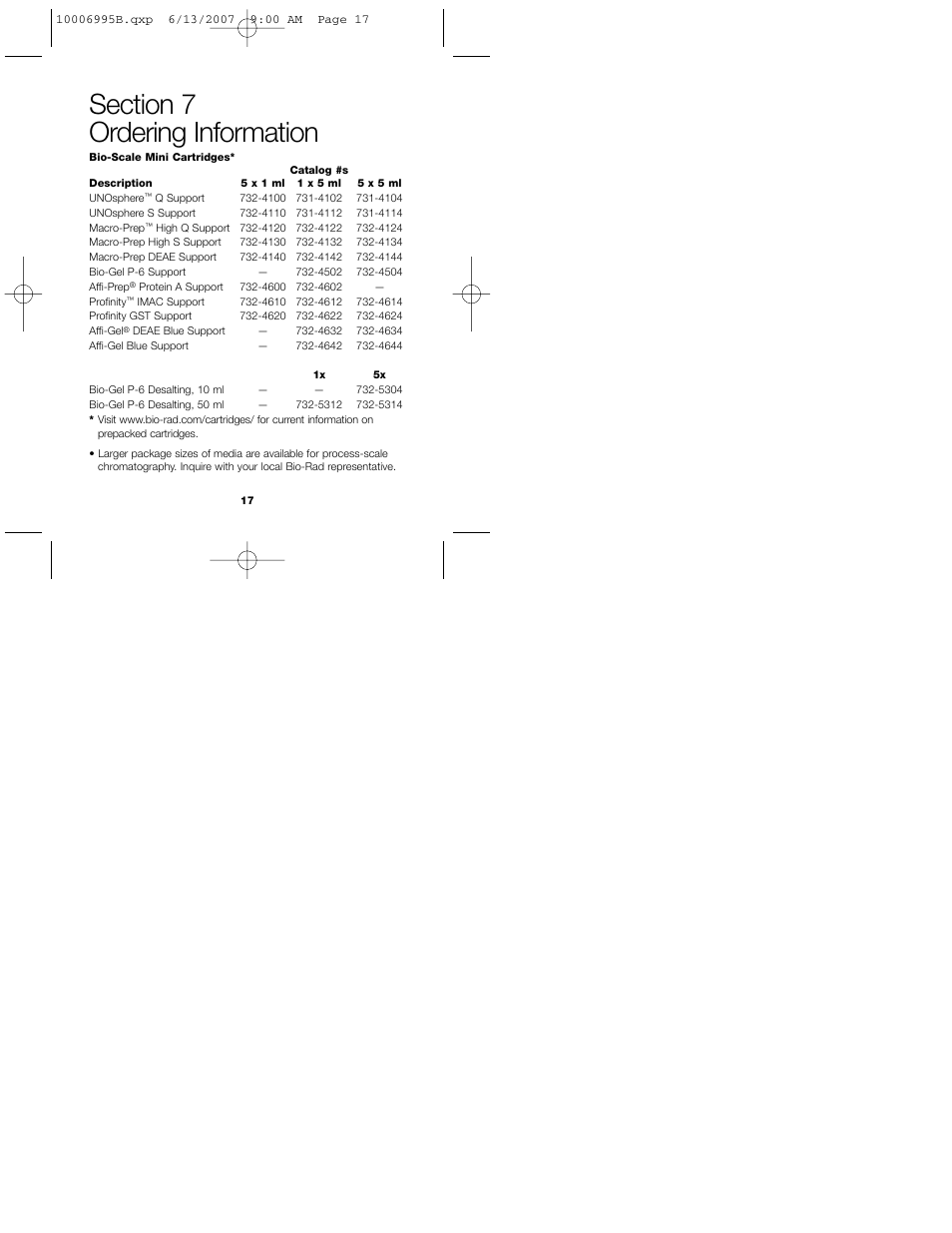 Bio-Rad Bio-Scale™ Mini Bio-Gel® P-6 Desalting Cartridges User Manual | Page 21 / 25