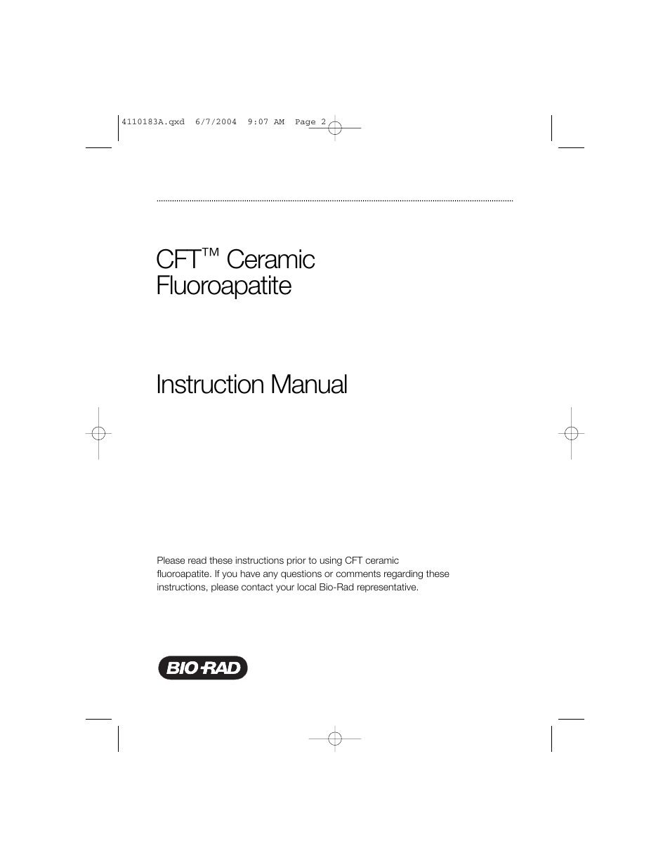 Bio-Rad Media Sampler Pack User Manual | 12 pages