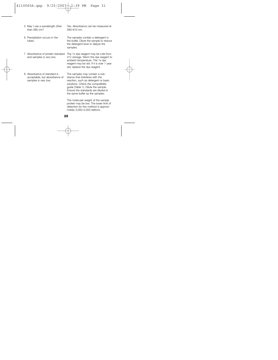 Bio-Rad Quick Start™ Bradford Protein Assay User Manual | Page 27 / 36