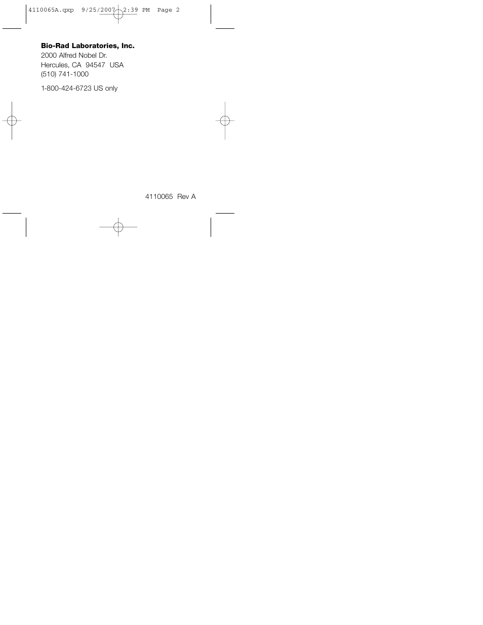 Bio-Rad Quick Start™ Bradford Protein Assay User Manual | Page 36 / 36