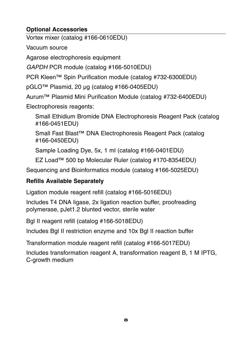 Bio-Rad Ligation and Transformation Module User Manual | Page 12 / 60