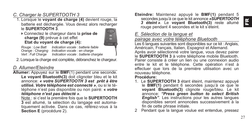 BlueAnt Supertooth 3 Handsfree User Manual | Page 27 / 48