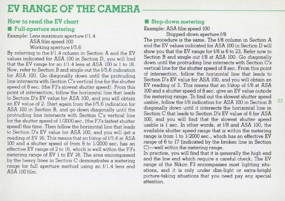 Controls in detail —continued, Multiple exposure lever (§), Batteries | Nikon F3 User Manual | Page 33 / 71