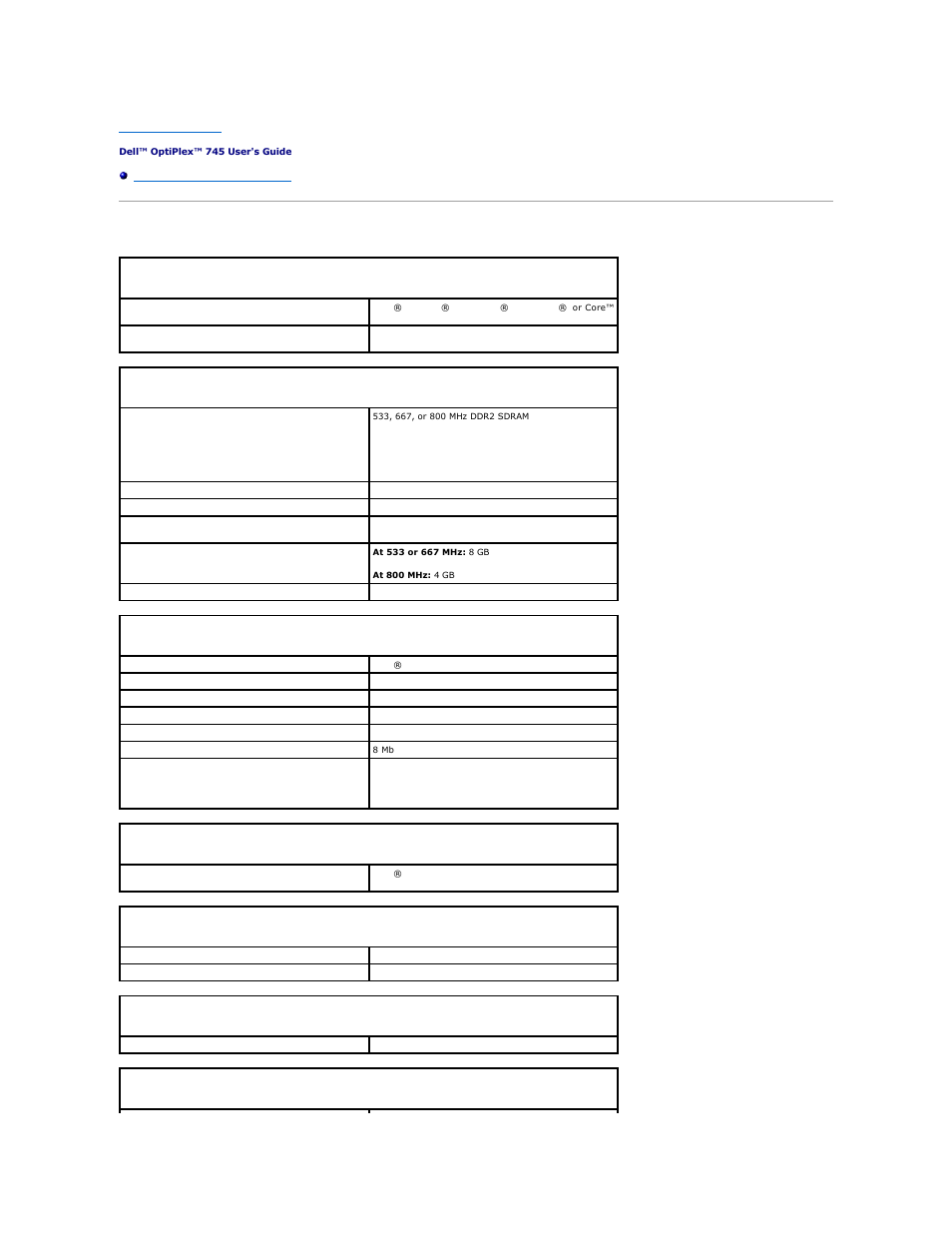 Mini tower computer specifications | Dell OptiPlex 745 User Manual | Page 113 / 212