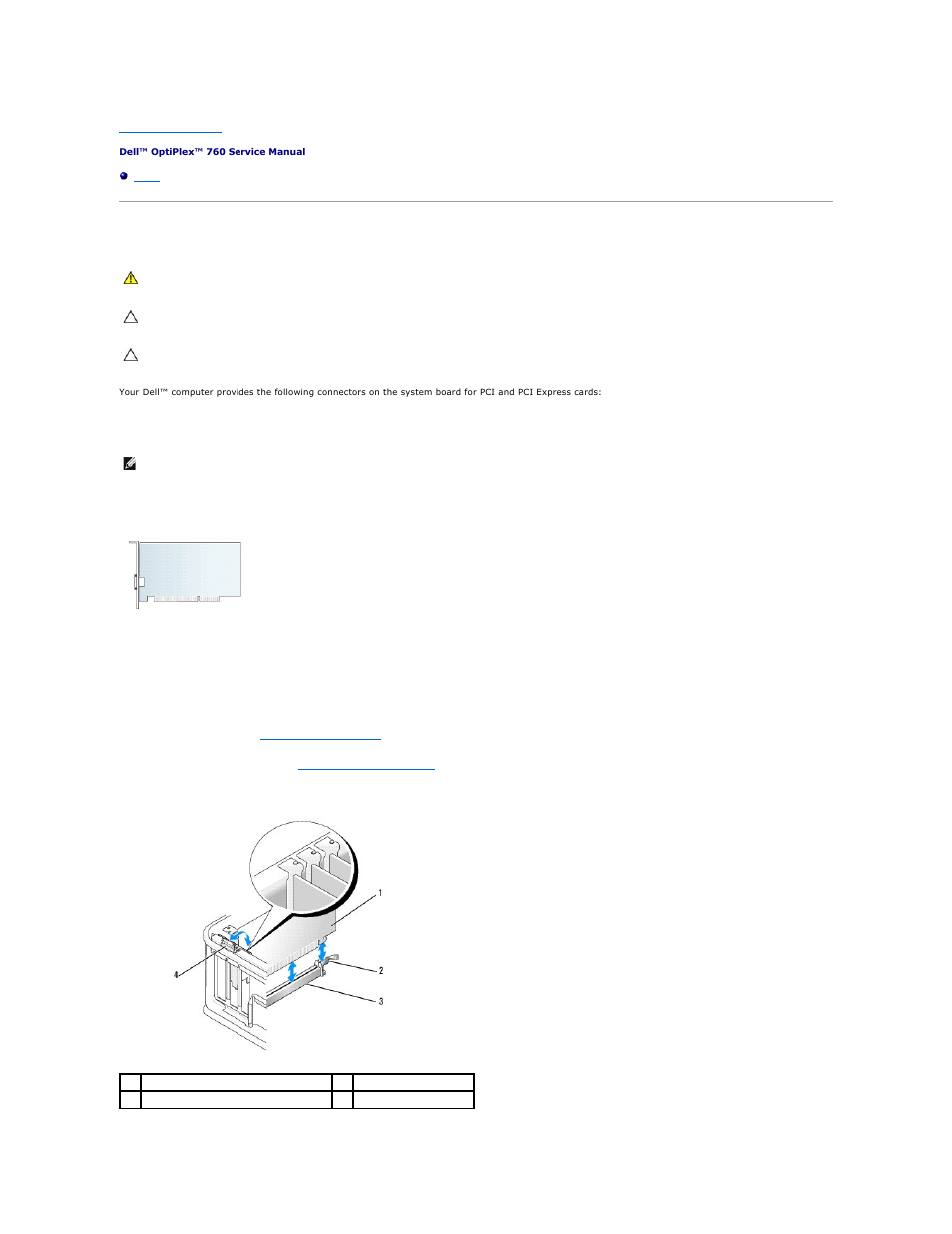 Cards, Pci cards | Dell OptiPlex 760 User Manual | Page 15 / 203