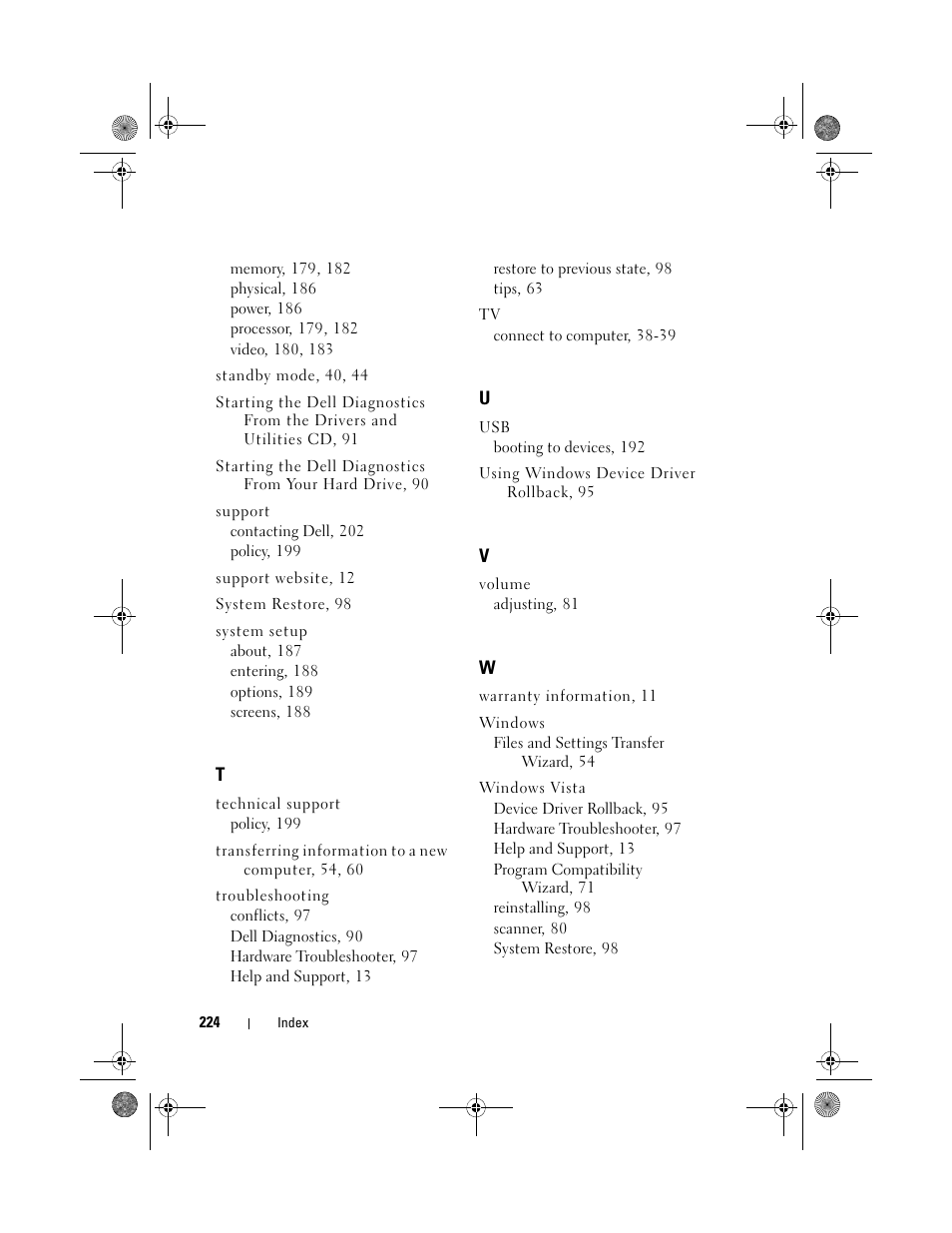Dell Inspiron 530 User Manual | Page 224 / 226