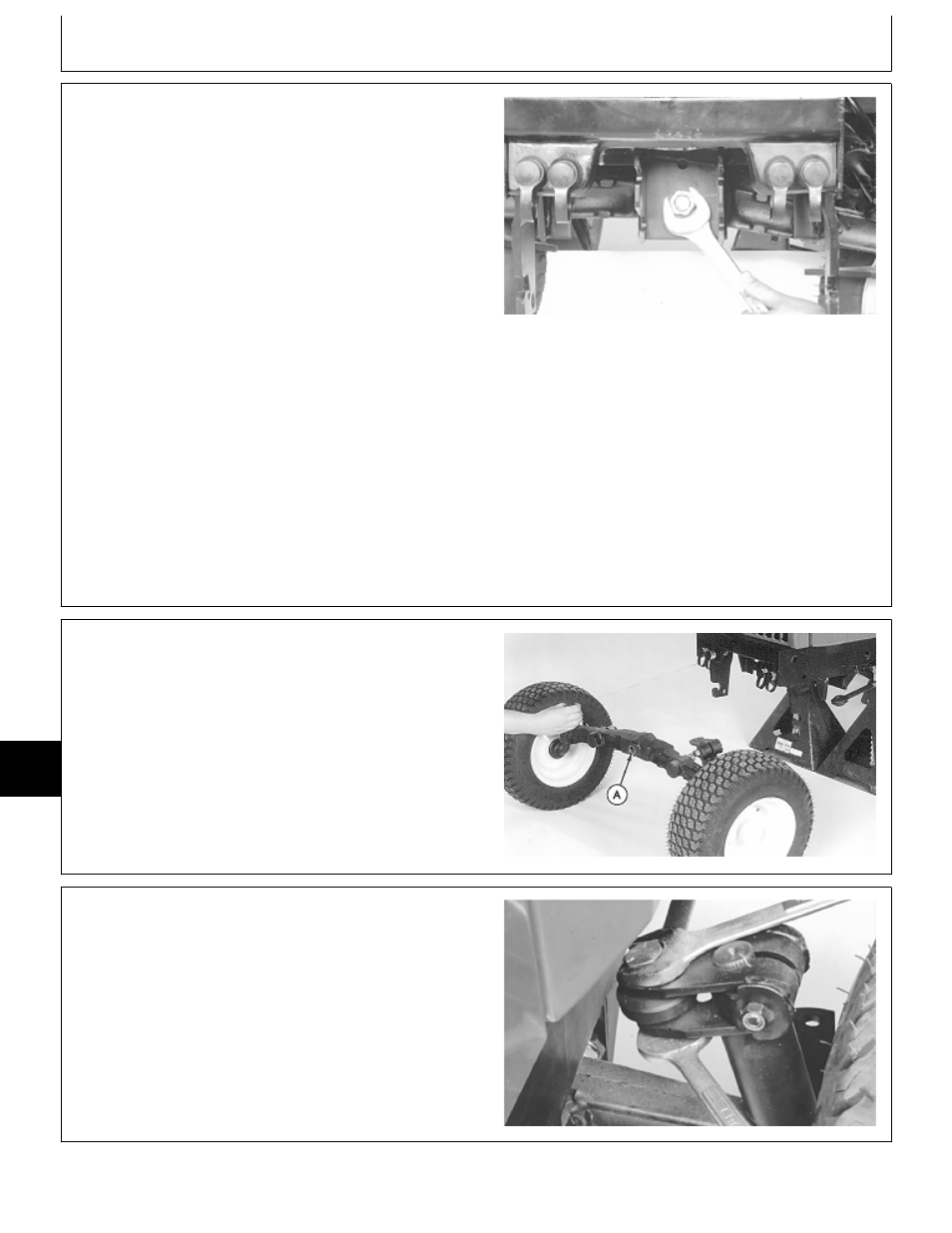 Inspect and replace pivot bushings—316 and 318, Remove front axle—420 | John Deere 318 User Manual | Page 212 / 440