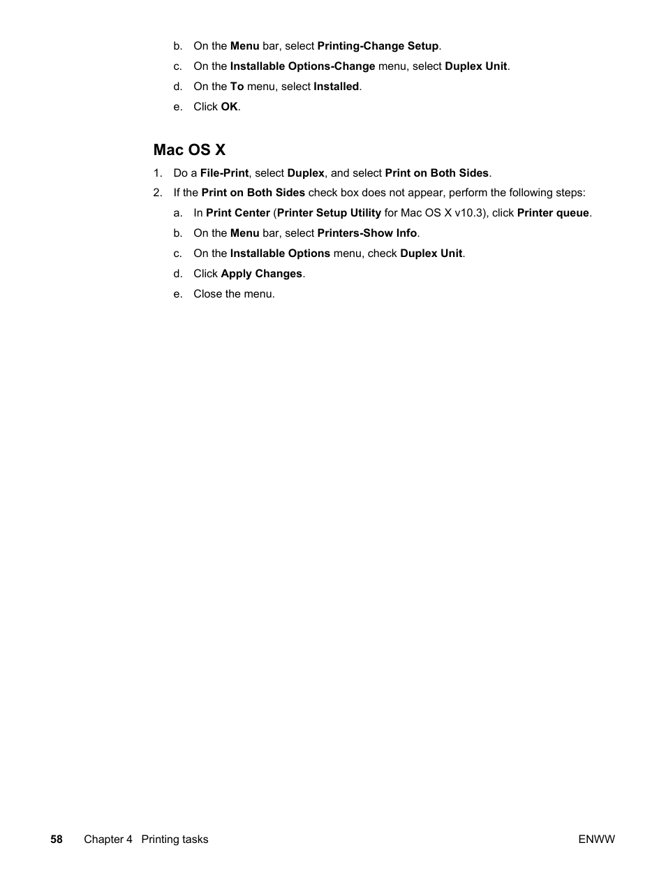 Mac os x | HP LaserJet 1320 User Manual | Page 68 / 184