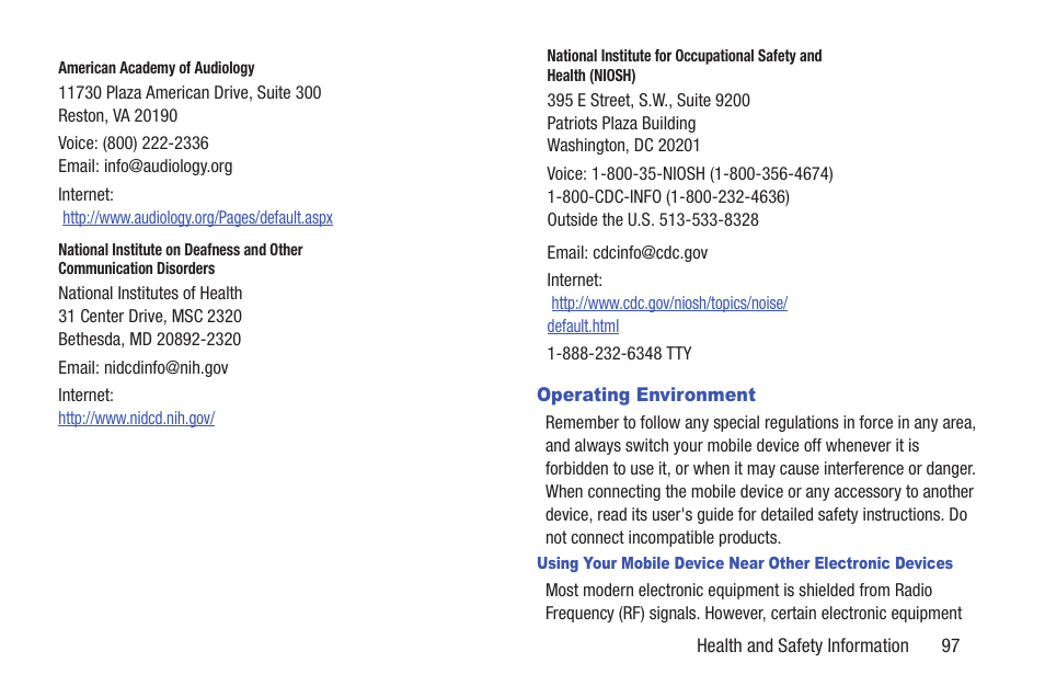 Operating environment | Samsung t139 User Manual | Page 101 / 119