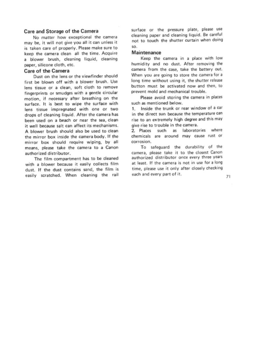 Canon AE-1 User Manual | Page 77 / 80