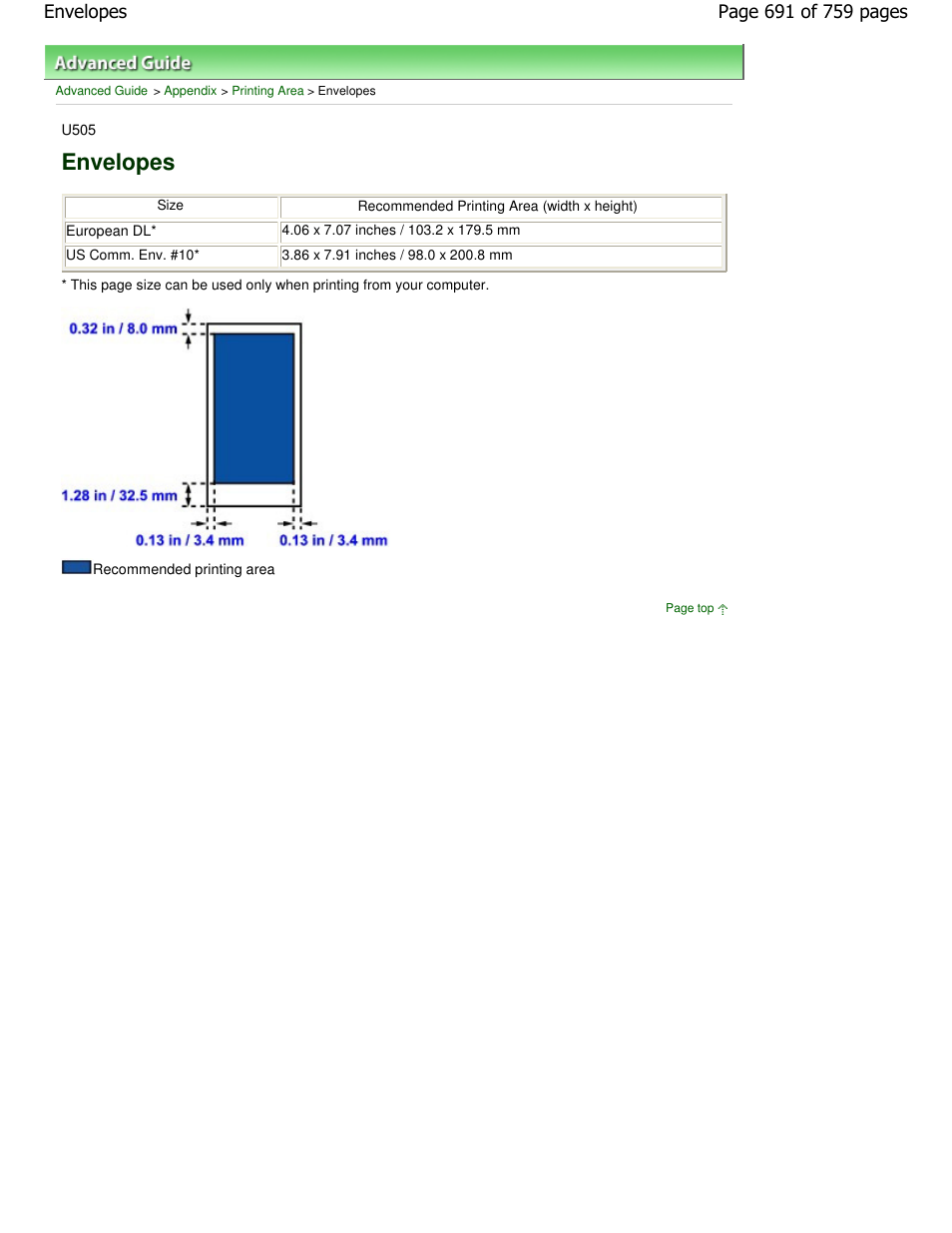 Envelopes | Canon mp495 User Manual | Page 691 / 759