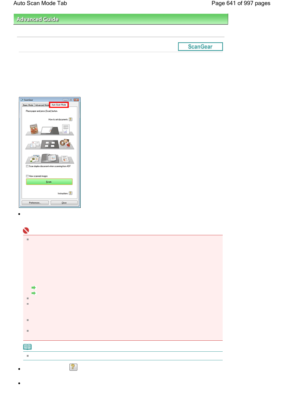 Auto scan mode tab | Canon mx860 User Manual | Page 641 / 997