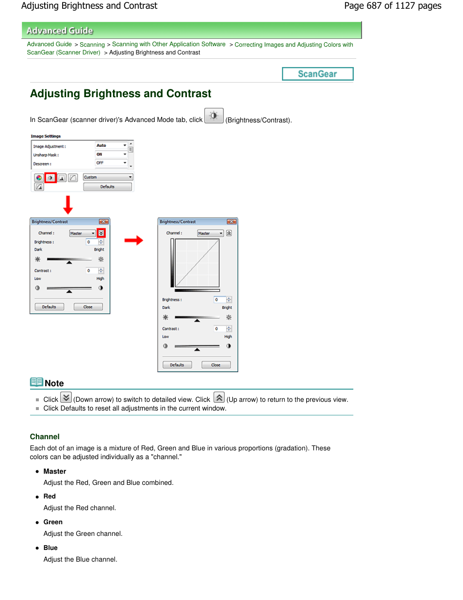 Adjusting brightness and contrast | Canon PIXMA MX870 User Manual | Page 687 / 1127