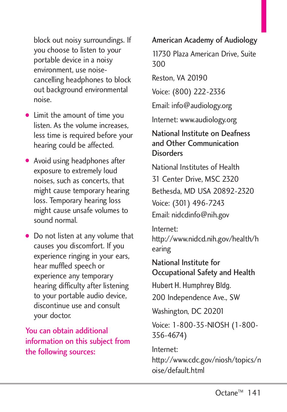 LG Octane VN530 User Manual | Page 143 / 166