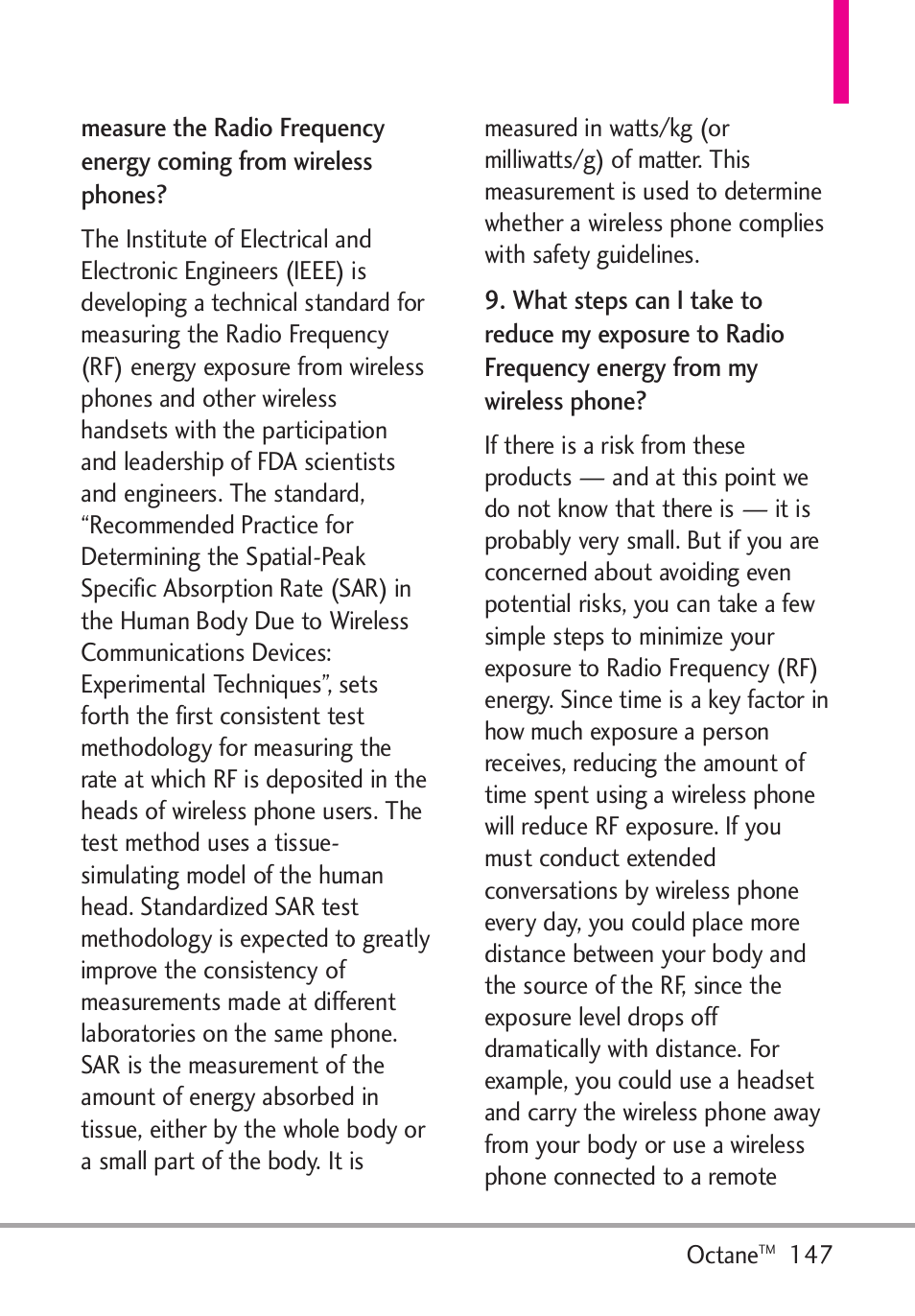 LG Octane VN530 User Manual | Page 149 / 166