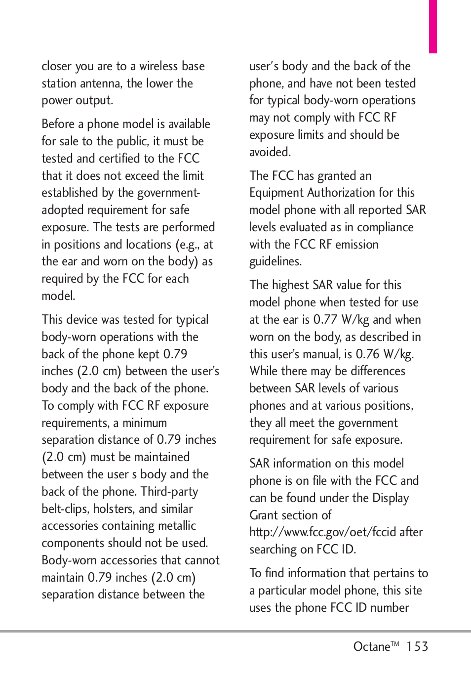 LG Octane VN530 User Manual | Page 155 / 166