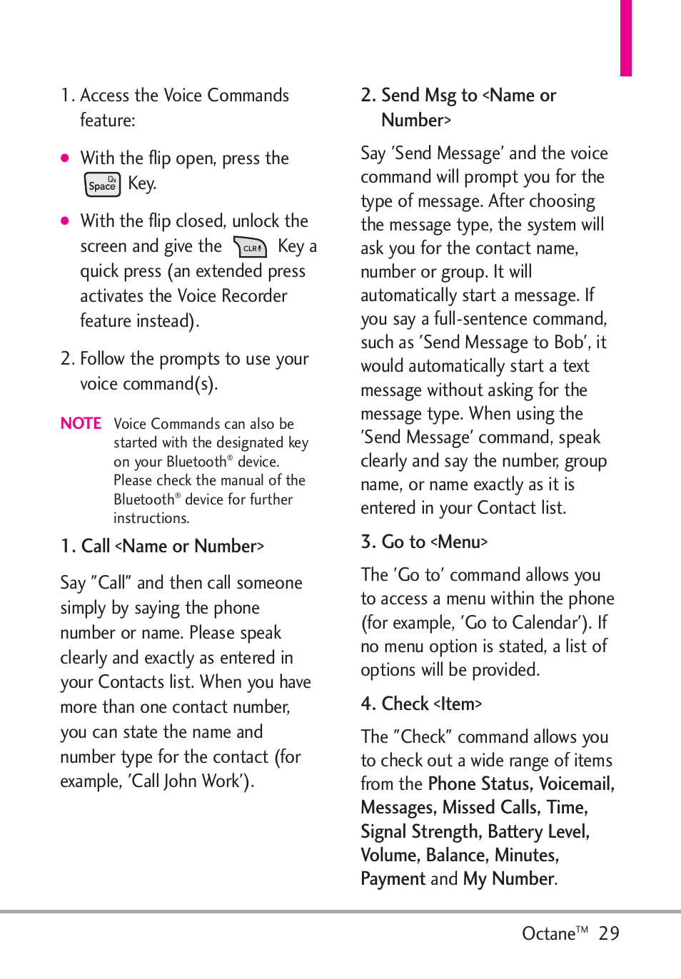 LG Octane VN530 User Manual | Page 31 / 166
