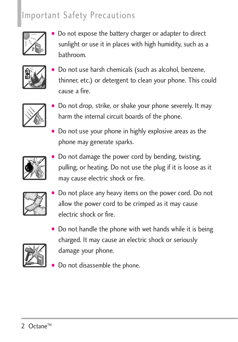 Important safety precautions | LG Octane VN530 User Manual | Page 4 / 166