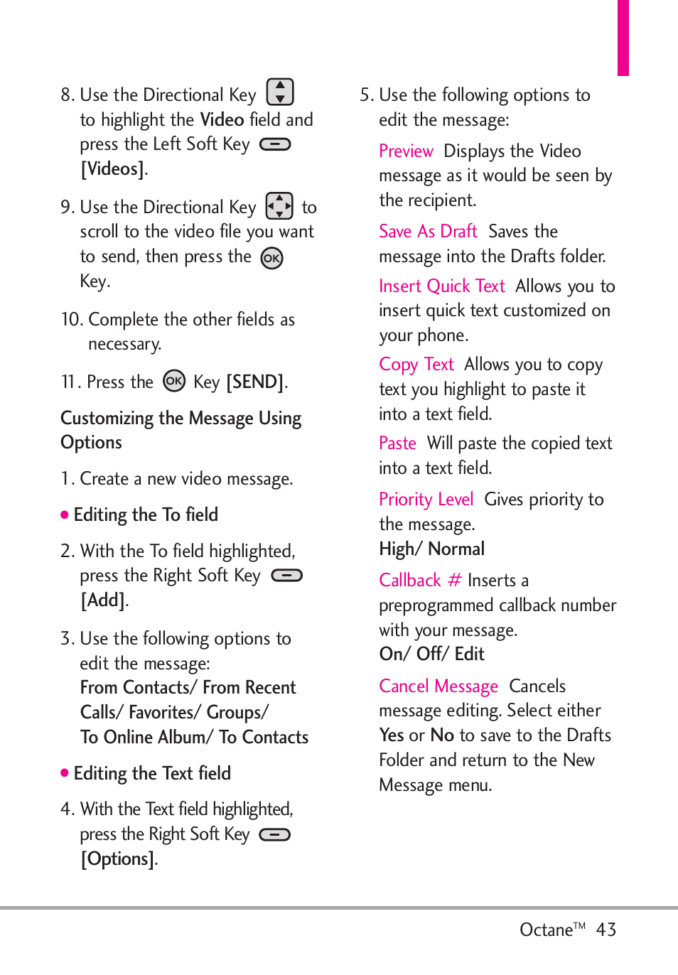 LG Octane VN530 User Manual | Page 45 / 166