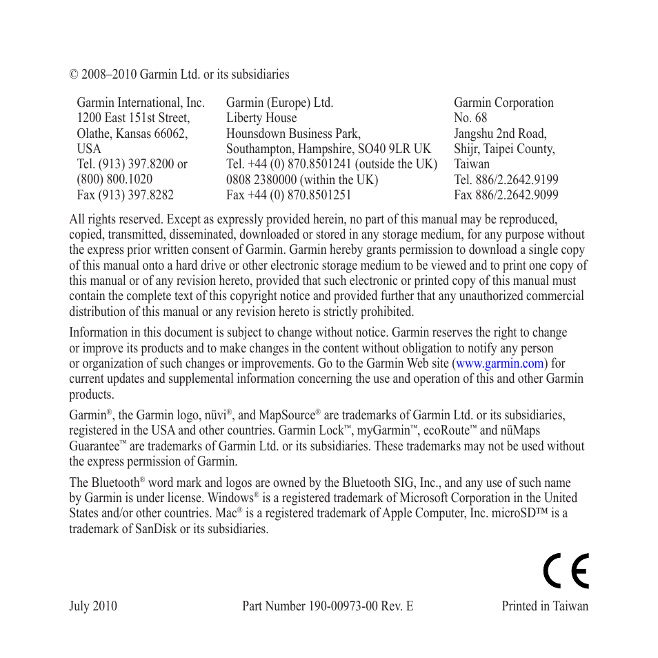 Garmin Nuvi 265W User Manual | Page 2 / 64