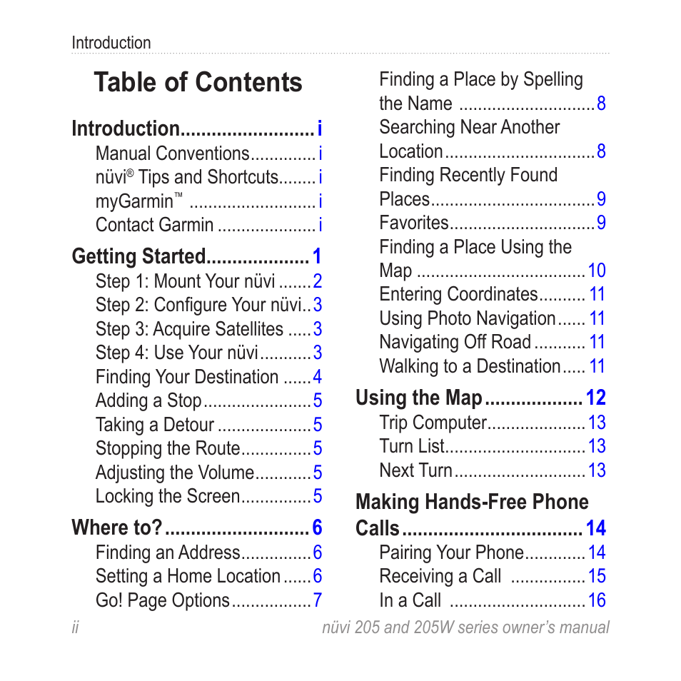 Garmin Nuvi 265W User Manual | Page 4 / 64