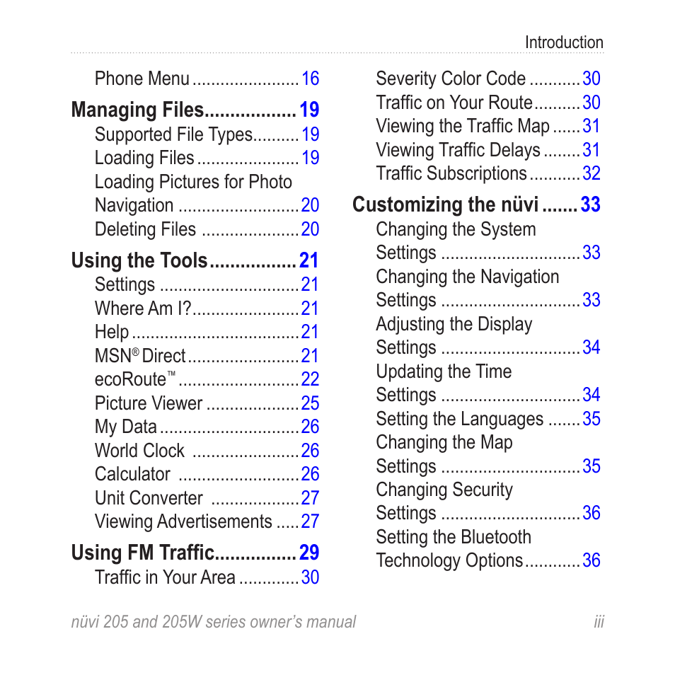 Garmin Nuvi 265W User Manual | Page 5 / 64