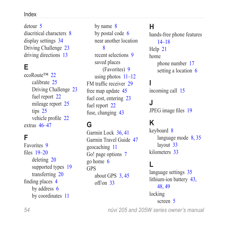 Garmin Nuvi 265W User Manual | Page 60 / 64