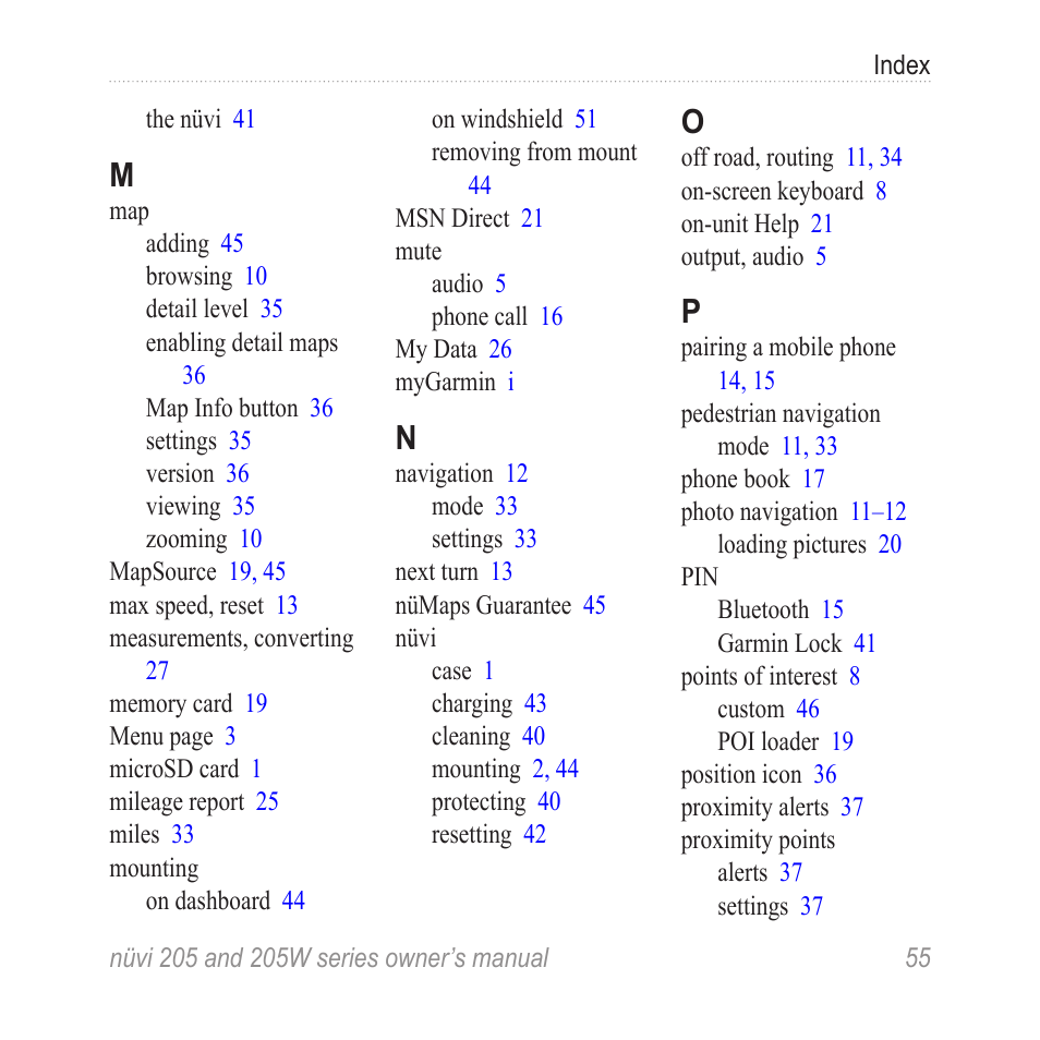 Garmin Nuvi 265W User Manual | Page 61 / 64