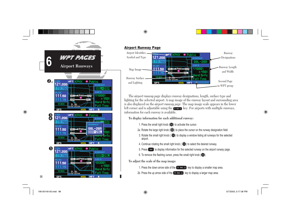 Wpt pages, Rp q o | Garmin GNS 430 User Manual | Page 106 / 204