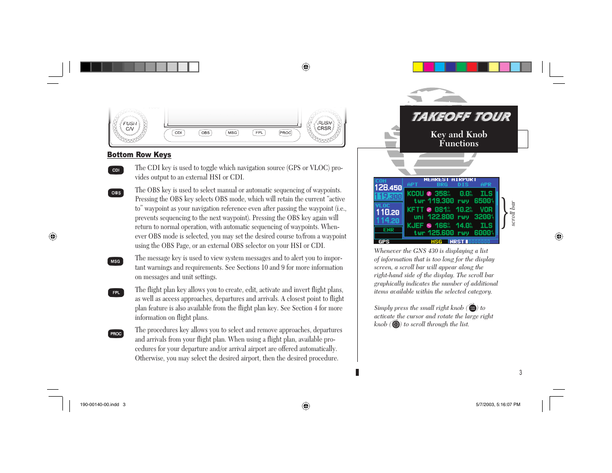 Takeoff tour | Garmin GNS 430 User Manual | Page 11 / 204