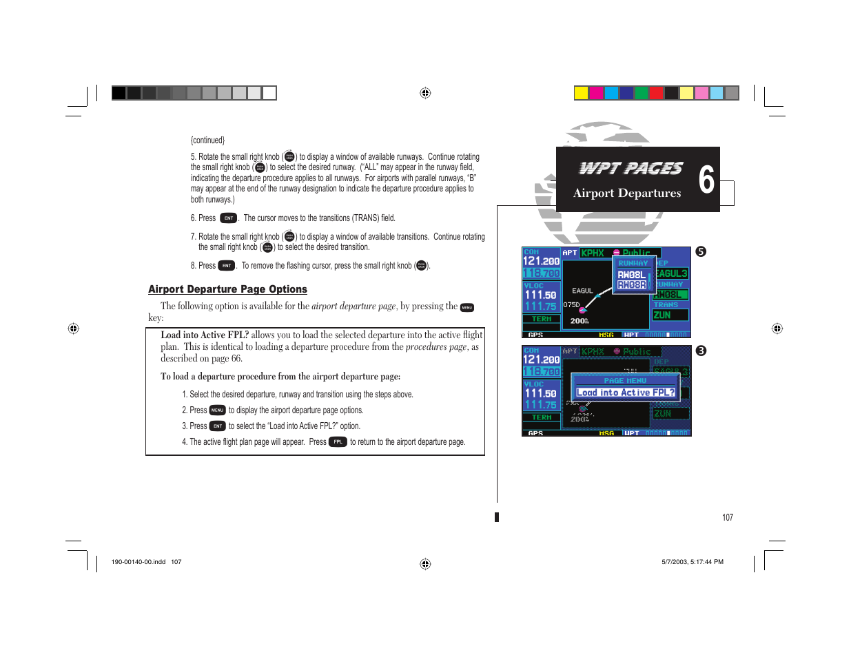 Wpt pages | Garmin GNS 430 User Manual | Page 115 / 204