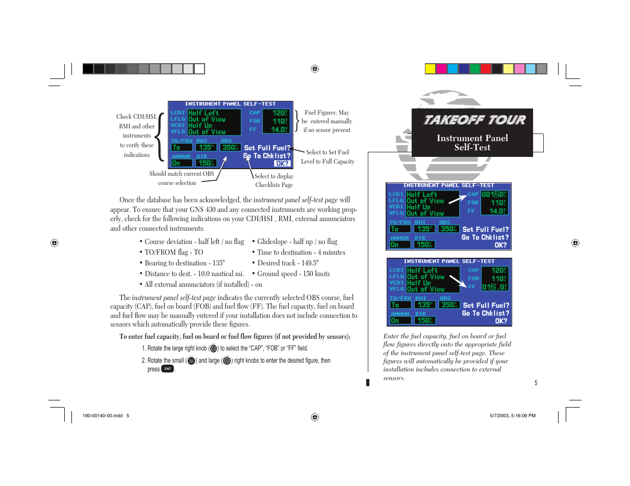 Takeoff tour | Garmin GNS 430 User Manual | Page 13 / 204