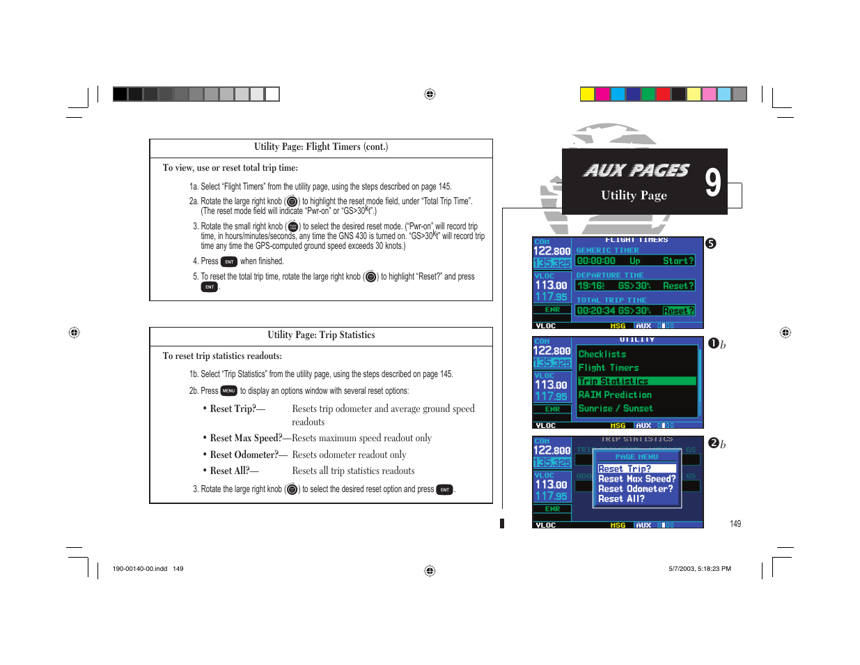 Aux pages | Garmin GNS 430 User Manual | Page 157 / 204