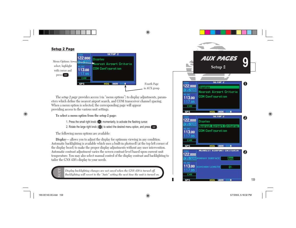 Aux pages | Garmin GNS 430 User Manual | Page 167 / 204