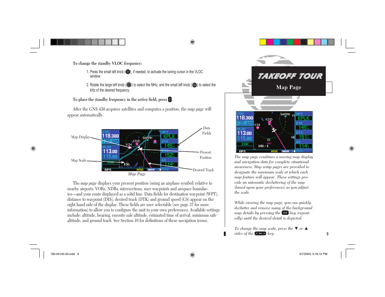 Takeoff tour | Garmin GNS 430 User Manual | Page 17 / 204