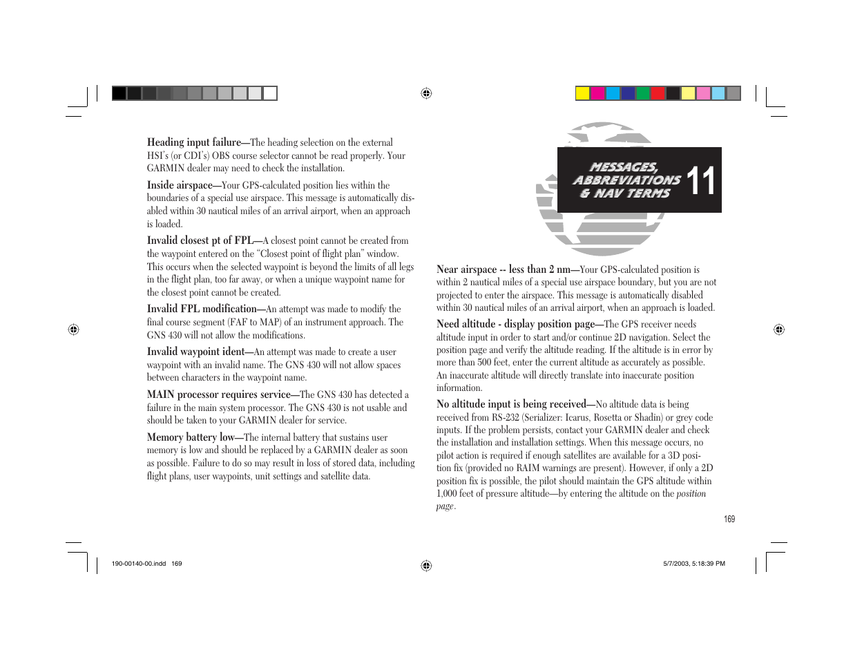 Garmin GNS 430 User Manual | Page 177 / 204