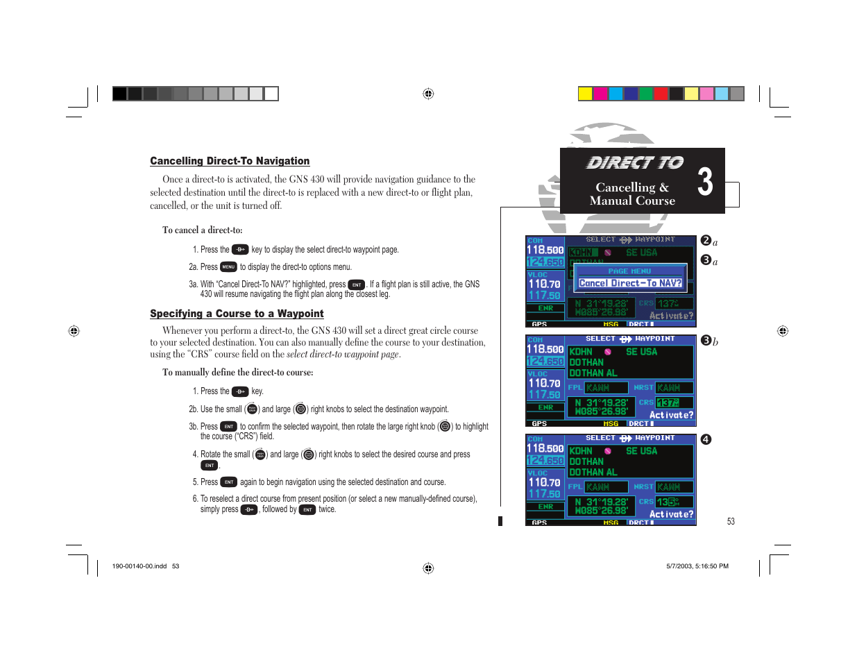 Direct to | Garmin GNS 430 User Manual | Page 61 / 204