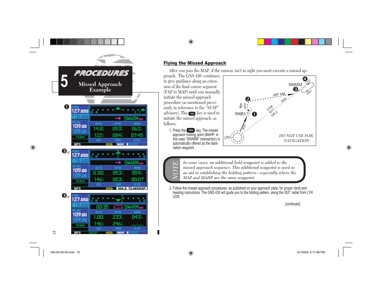Procedures | Garmin GNS 430 User Manual | Page 80 / 204