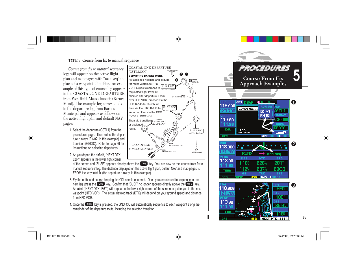 Procedures, Po n | Garmin GNS 430 User Manual | Page 93 / 204