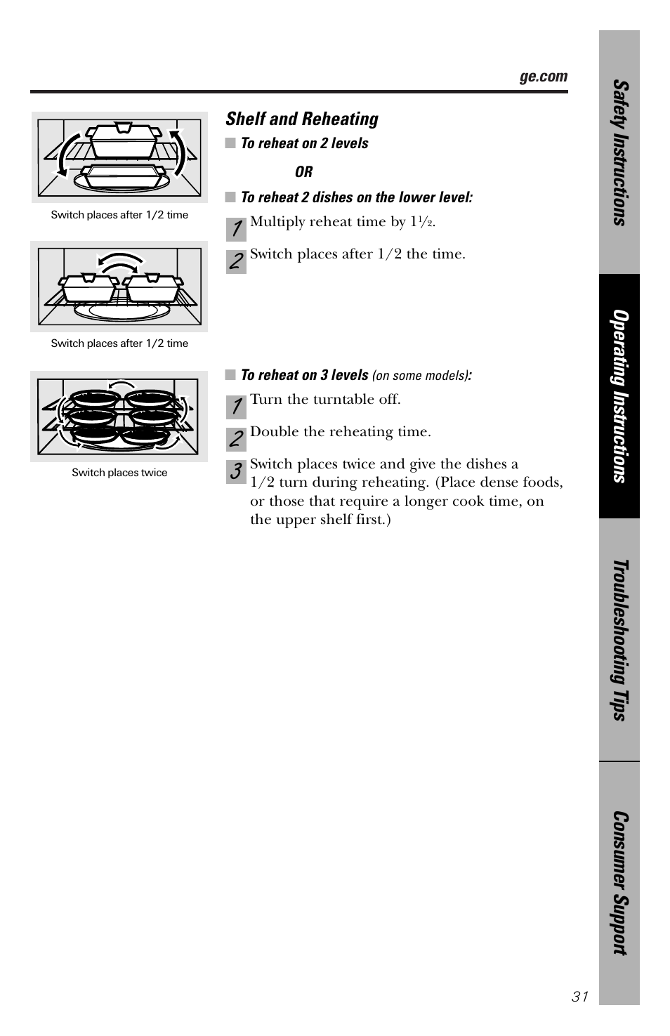 GE spacemaker xl1800 User Manual | Page 31 / 88