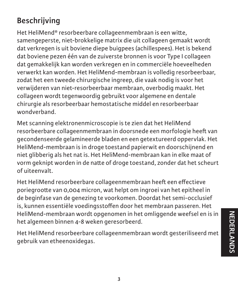 Beschrijving | Integra LifeSciences Collagen Membrane, HeliMend  User Manual | Page 57 / 65